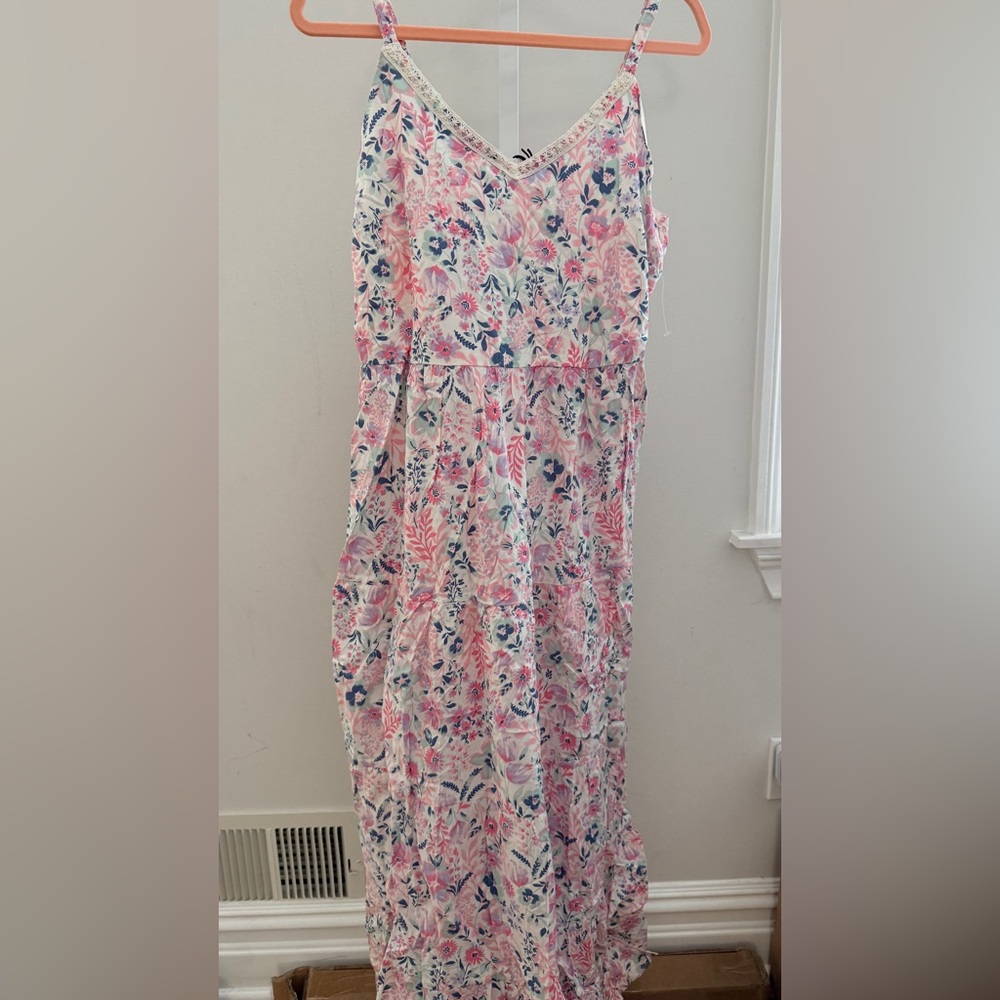 Rachel Zoe Pink Floral Maxi Dress size 10 - Picture 3 of 9